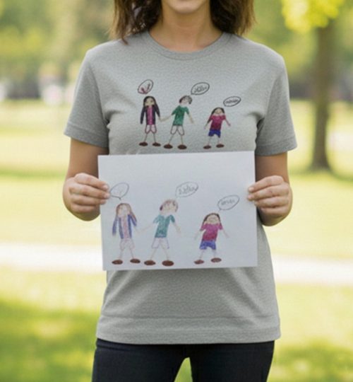 triko damske s detskym obrazkem